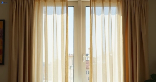 Dull dusty drapes in chippendale-nsw before professional cleaning